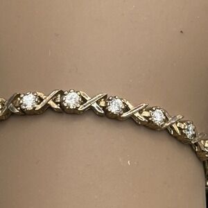 Vintage ROSS SIMONS 925 VERMEIL XO TENNIS BRACELET